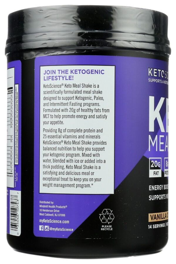 KETO SCIENCE: Vanilla Cream Mealshake, 20.7 oz - Image 4