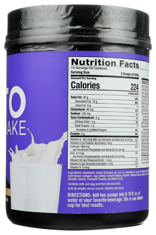 KETO SCIENCE: Vanilla Cream Mealshake, 20.7 oz - Image 3